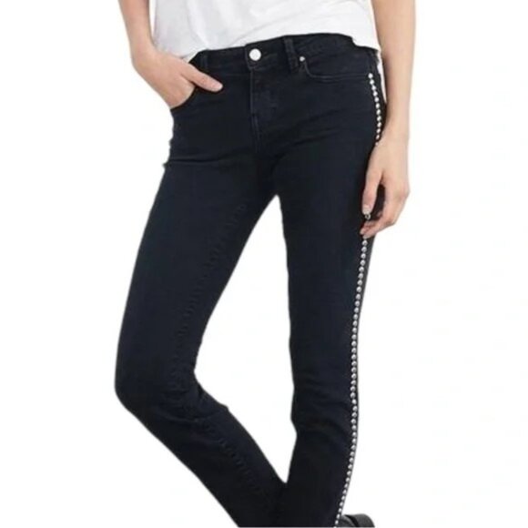 Velvet by Graham & Spencer Coal Black Studded Milla Jeans Size 28 - Picture 1 of 11